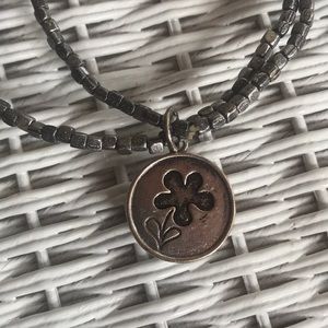 Flower & Laugh Charm Silver Bracelet